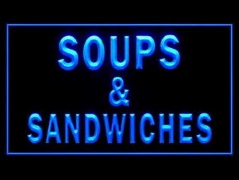 Soup and sandwiches cafe LED Neon Sign